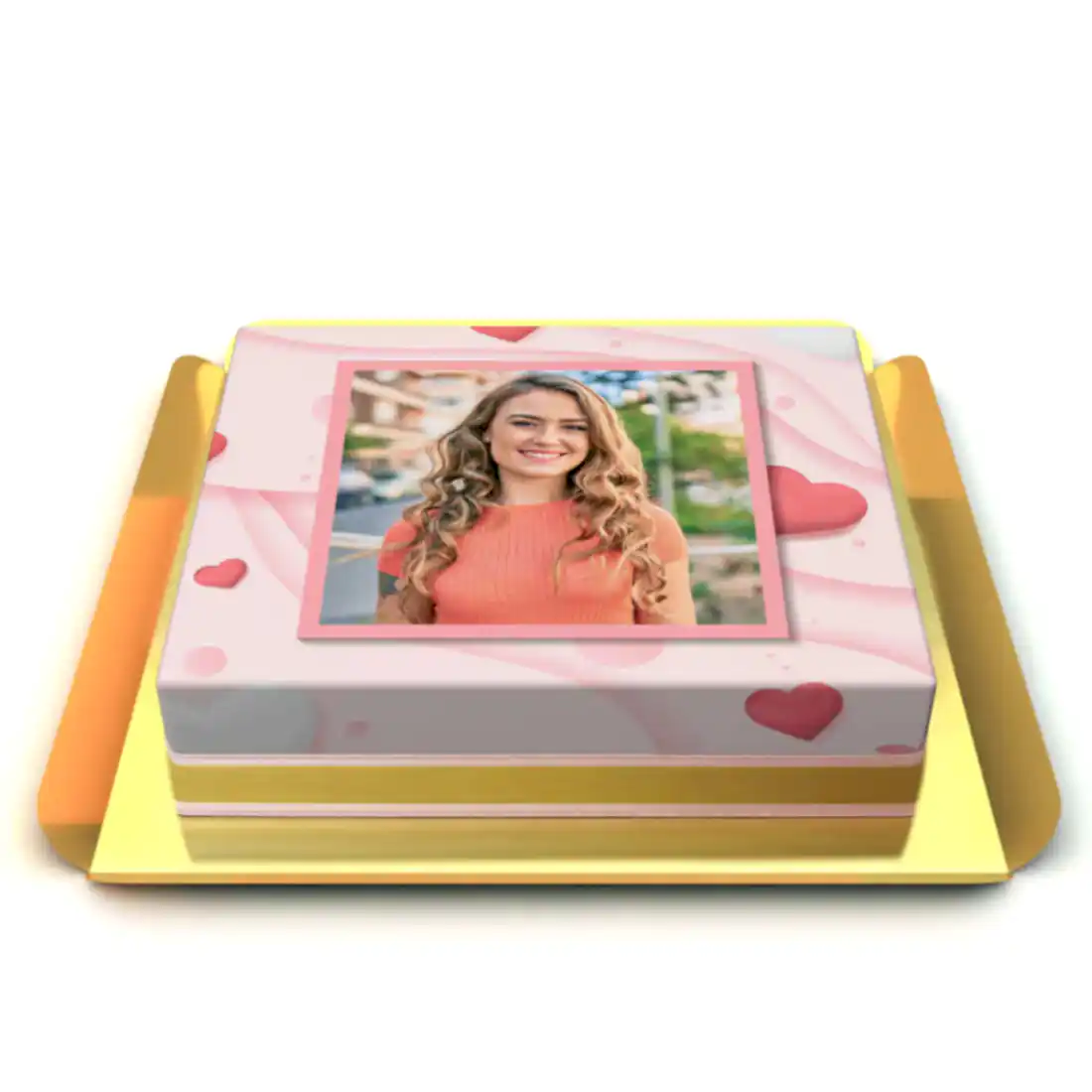 Sevgiliye resimli pasta