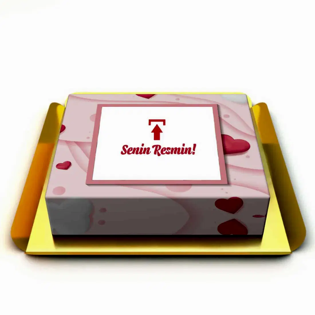 Sevgiliye resimli pasta