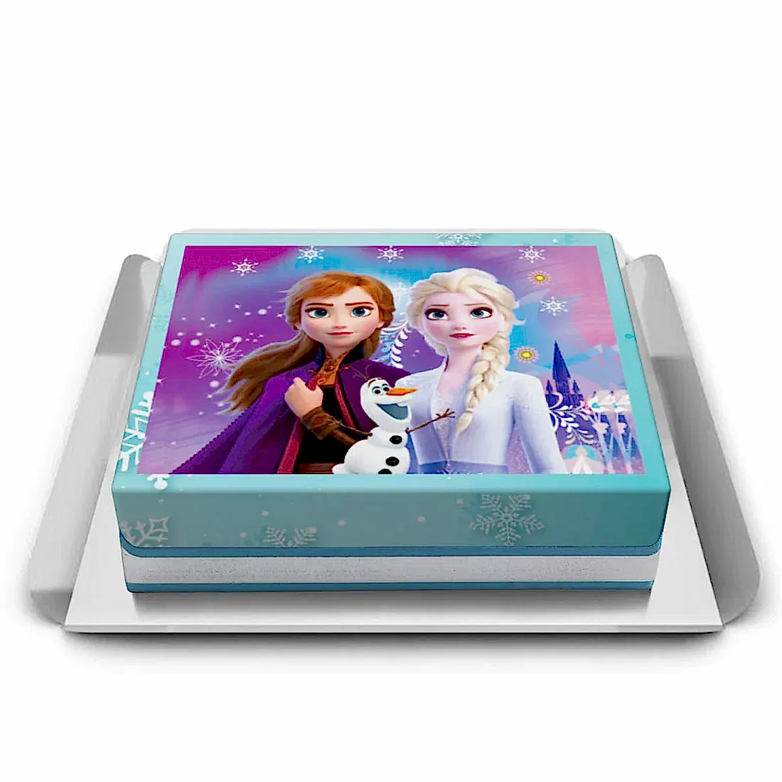 Elsa ve Anna resimli pasta