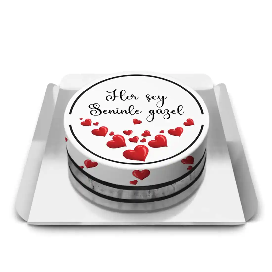 Sevgiliye Özel Tasarım Pasta