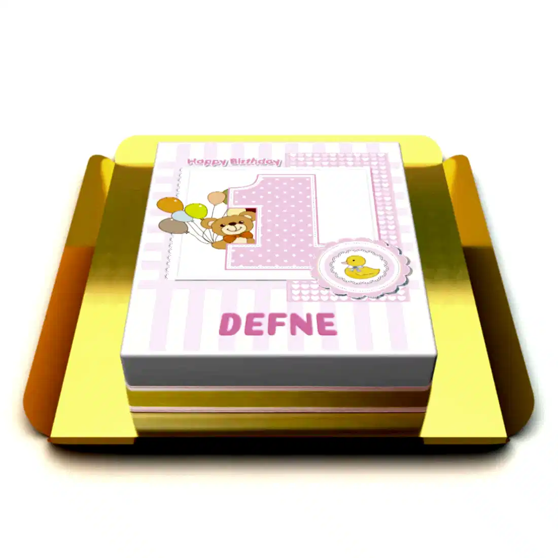 1 Yaş Kız Bebek Pastası