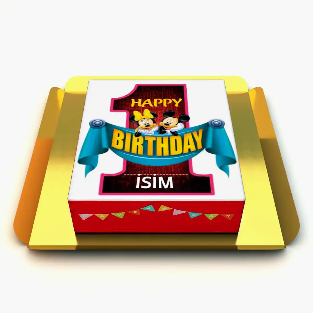 Mickey Mouse 1 Yaş Pastası