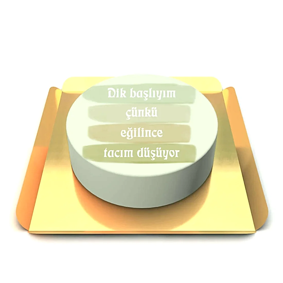 Retro Yazılı Pasta