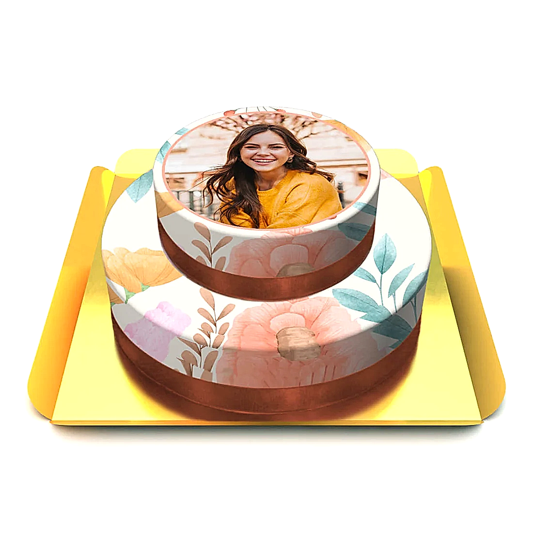 Kişiye Özel İki Kat Resimli Pasta