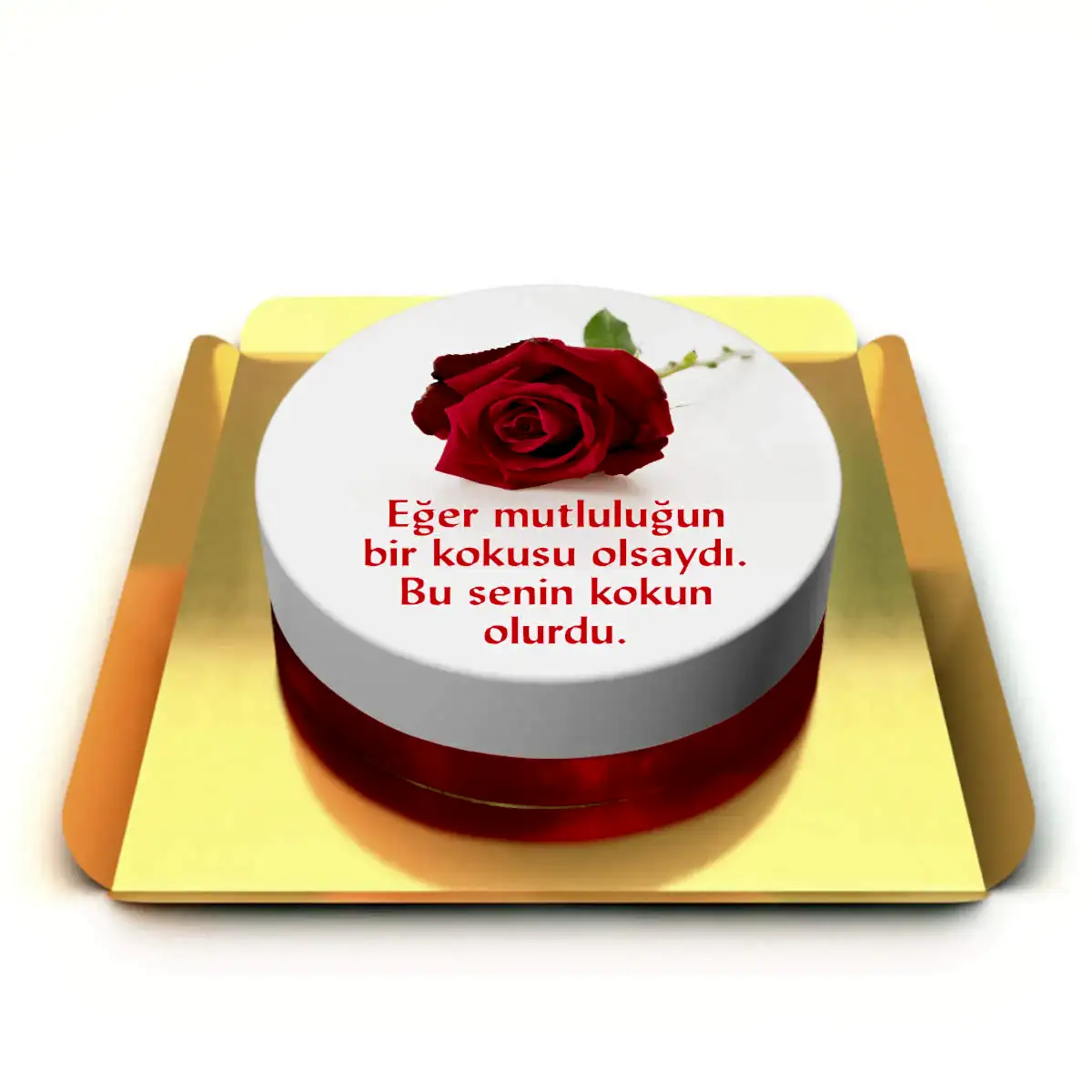 Sevgiliye yazılı pasta