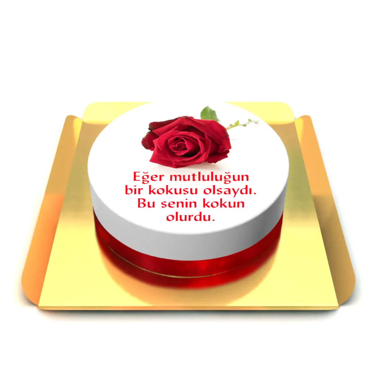 Sevgiliye yazılı pasta