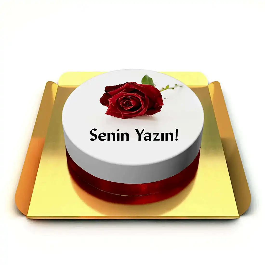 Sevgiliye yazılı pasta