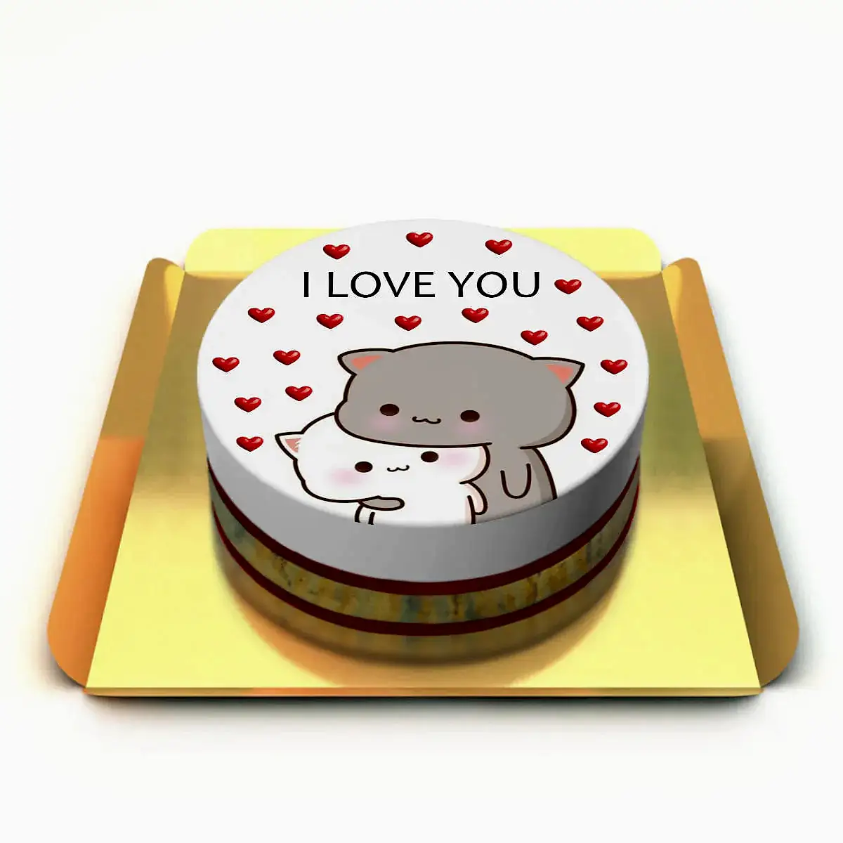 Sevgiliye Kedili Pasta