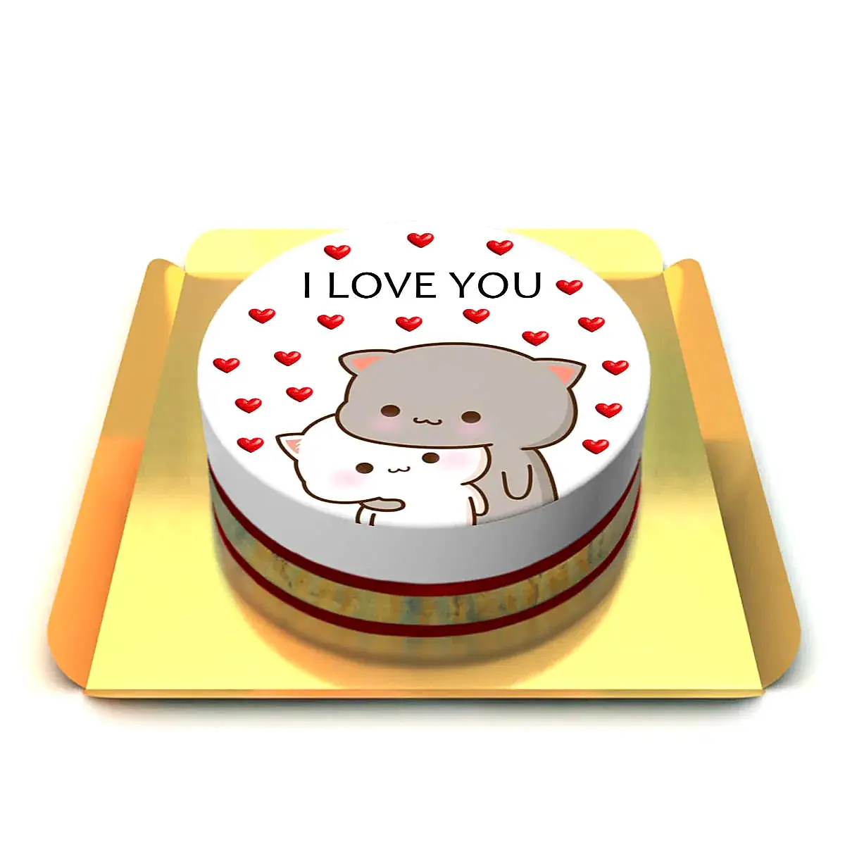 Sevgiliye Kedili Pasta