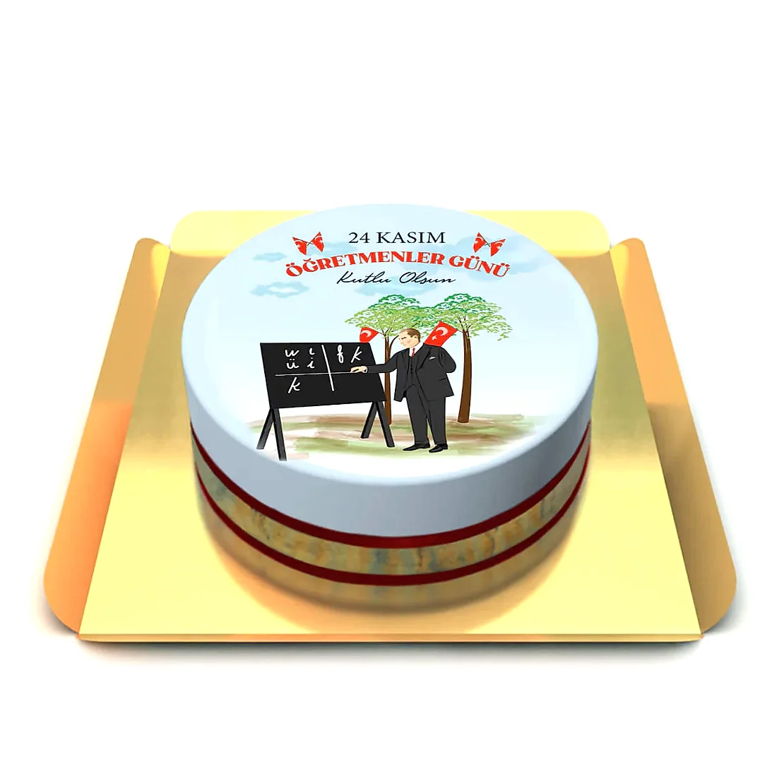 Baş öğretmen Atatürk pastası