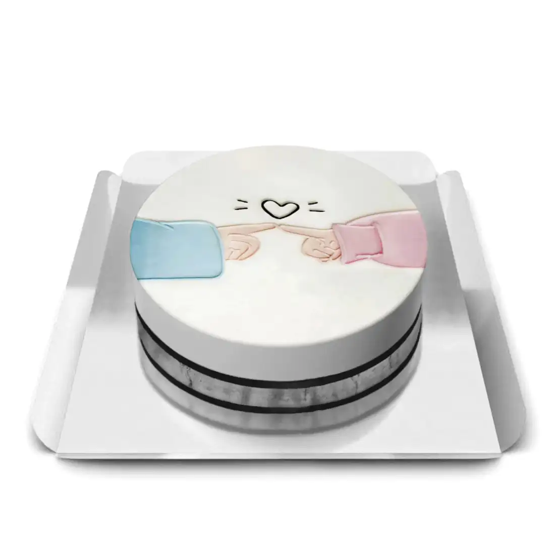 Sevgiliye Romantik Tasarım Pasta