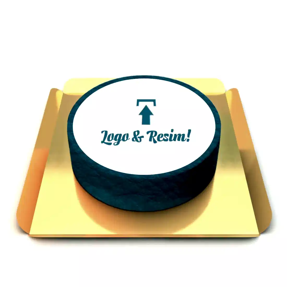 Turkuaz Resimli Kurumsal Pasta