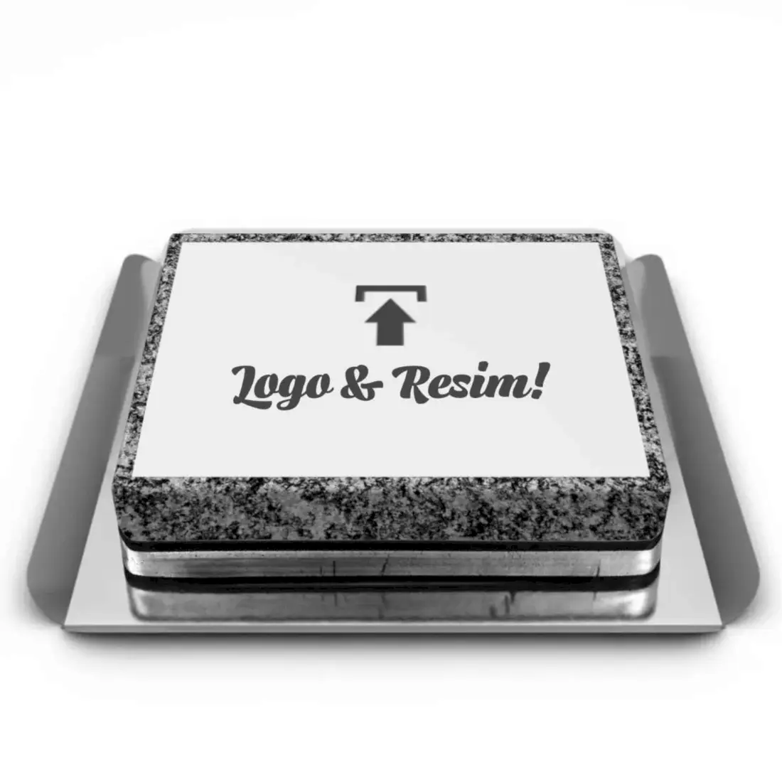 Siyah Renkli Resimli Pasta