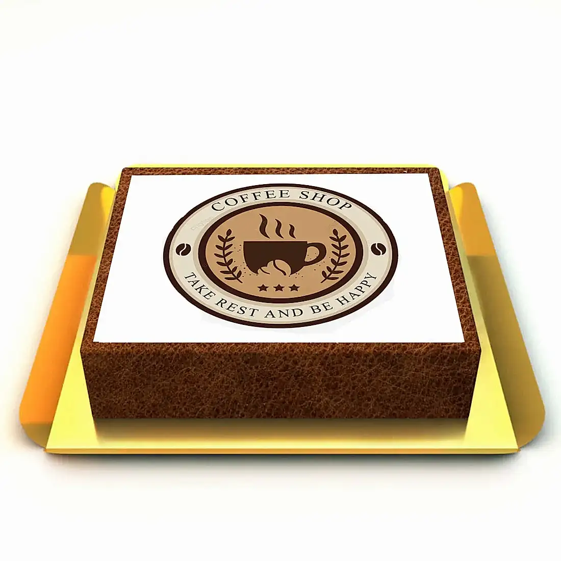 Kahverengi Resimli Pasta