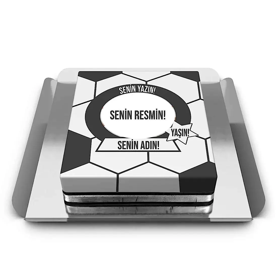 Siyah Beyaz Bjk Resimli Pasta