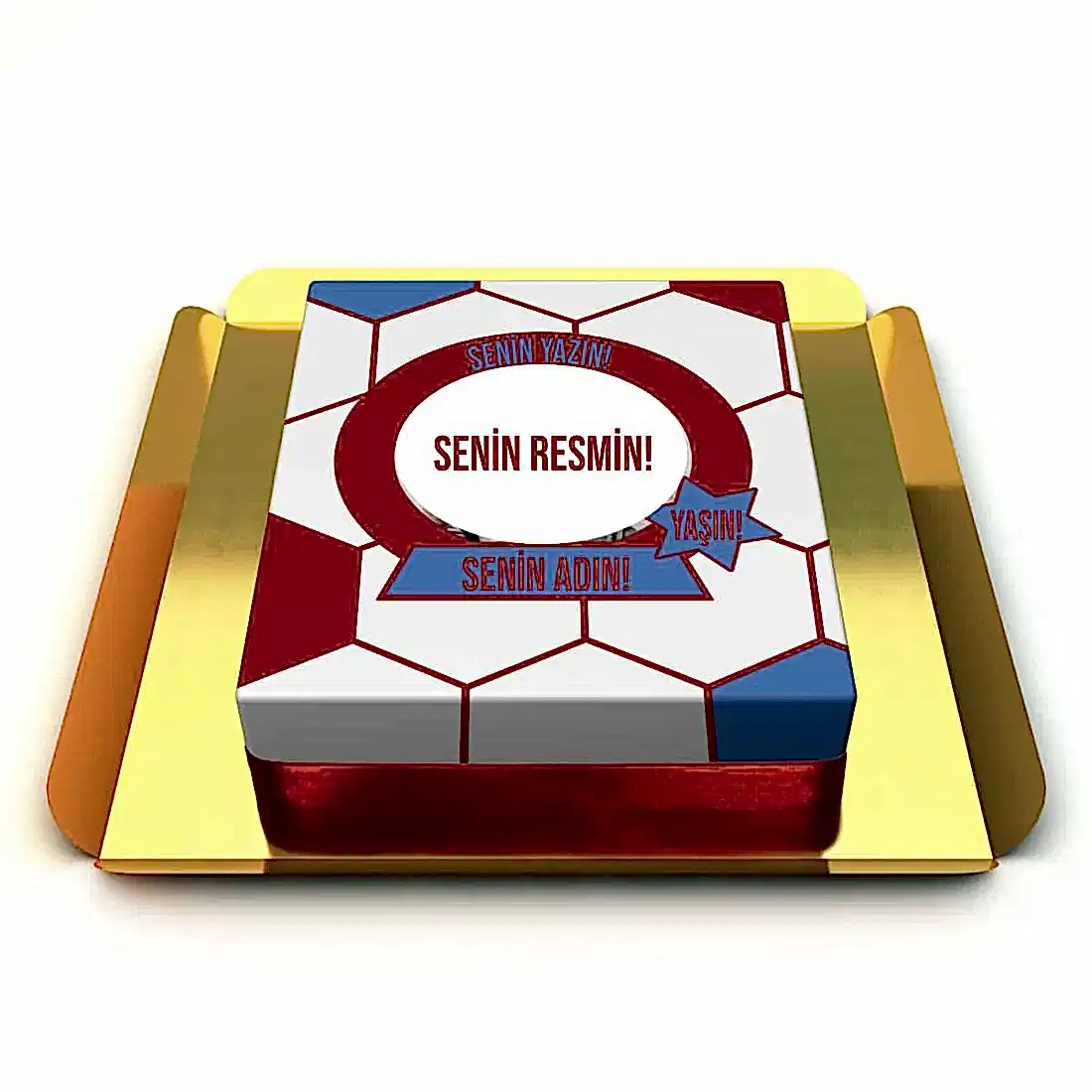 Bordo Mavi Resimli Pasta