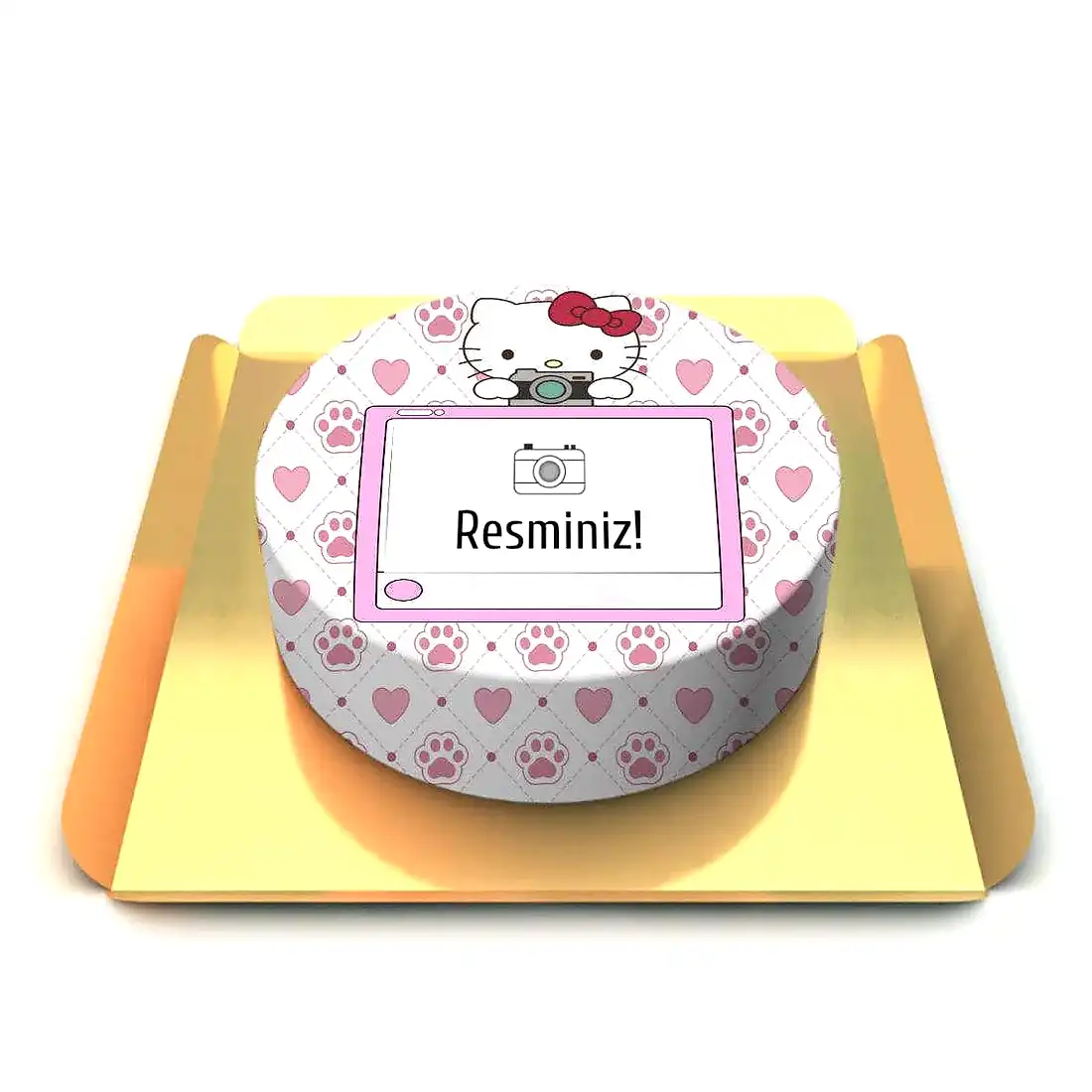 Fotoğraflı Hello Kitty Pasta