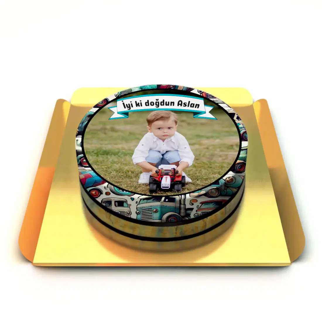 Kişiye Özel Resimli Kamyonlu Pasta
