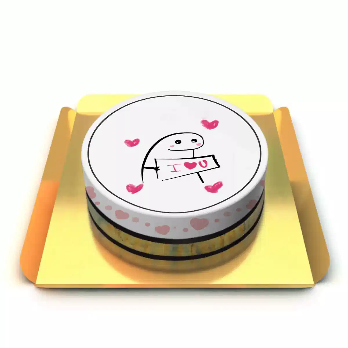 Yazılı Kalpli Pasta