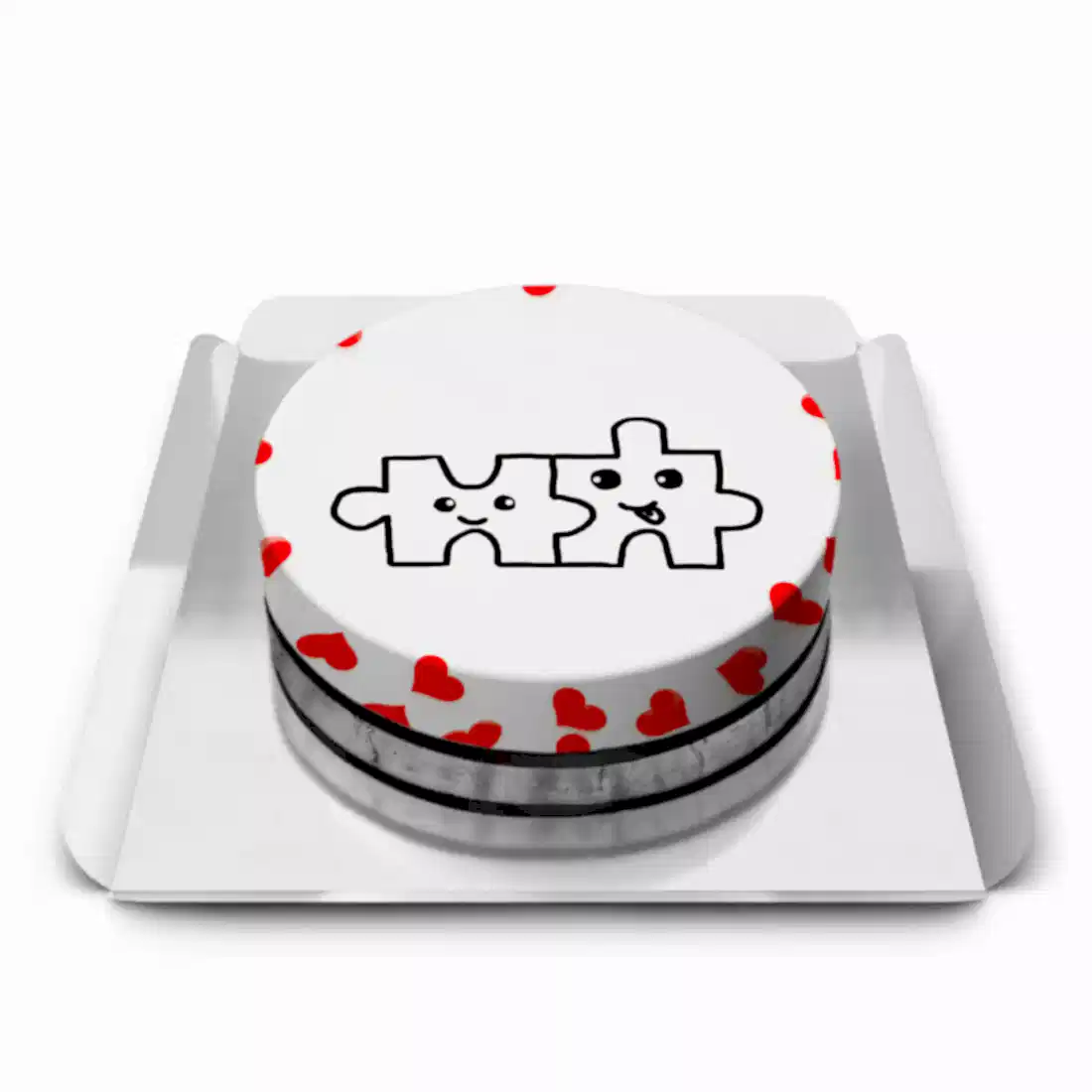 Yapbozlu Romantik Pasta