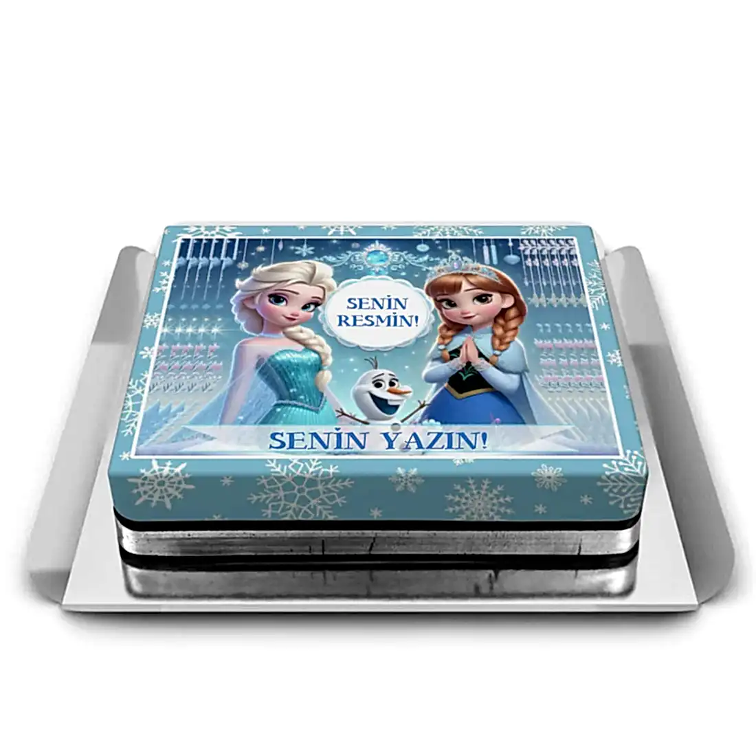 Kişiye özel resimli Elsa ve Anna Pasta