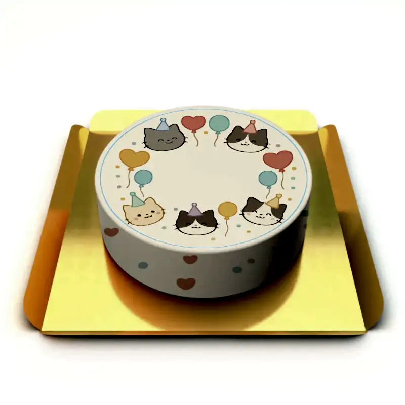 Kedi Temalı Doğum Günü Pastası