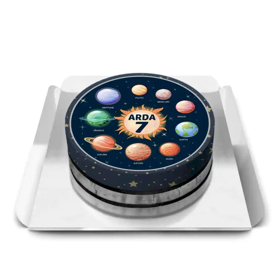 Gezegen Temalı Pasta