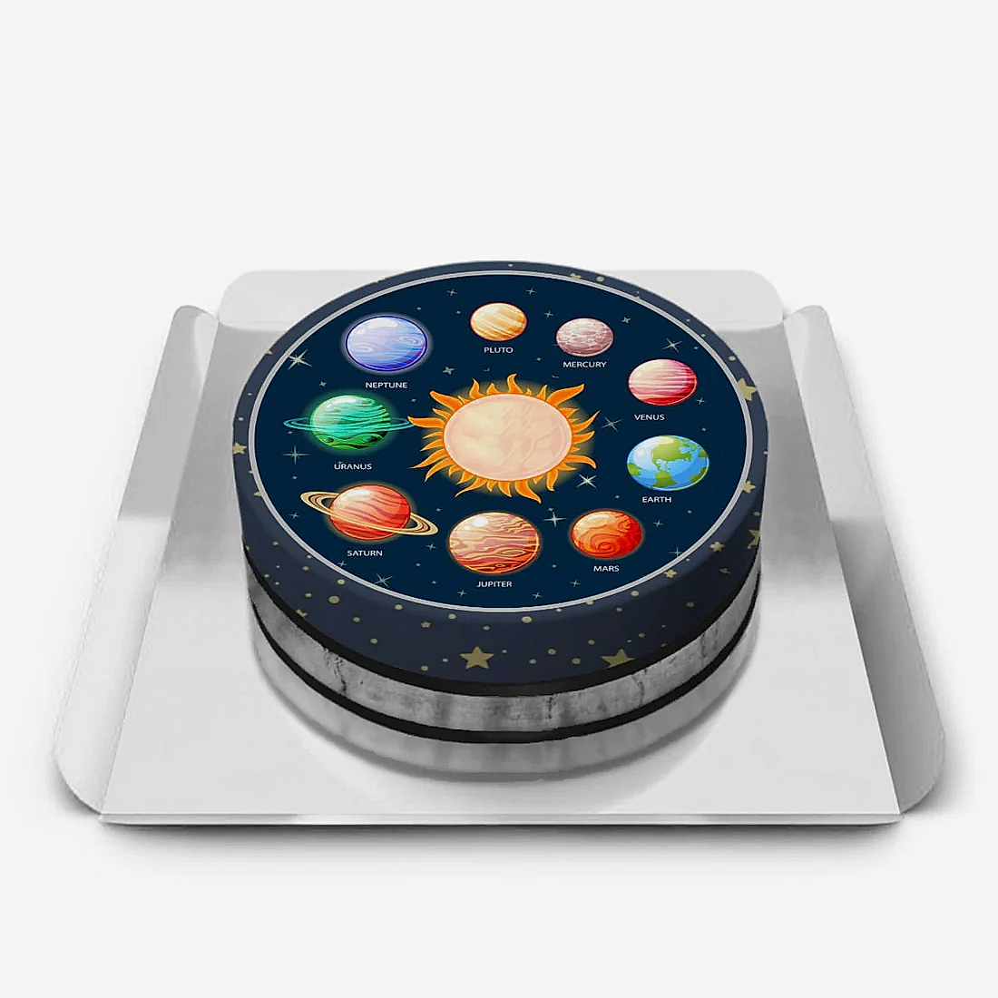 Gezegen Temalı Pasta