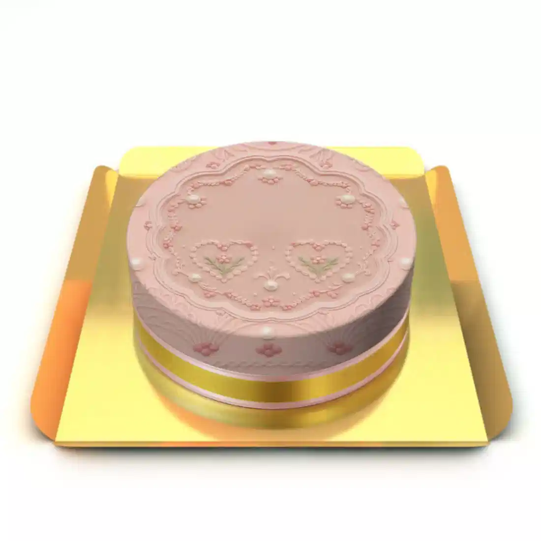 Motifli Yazılı Pasta