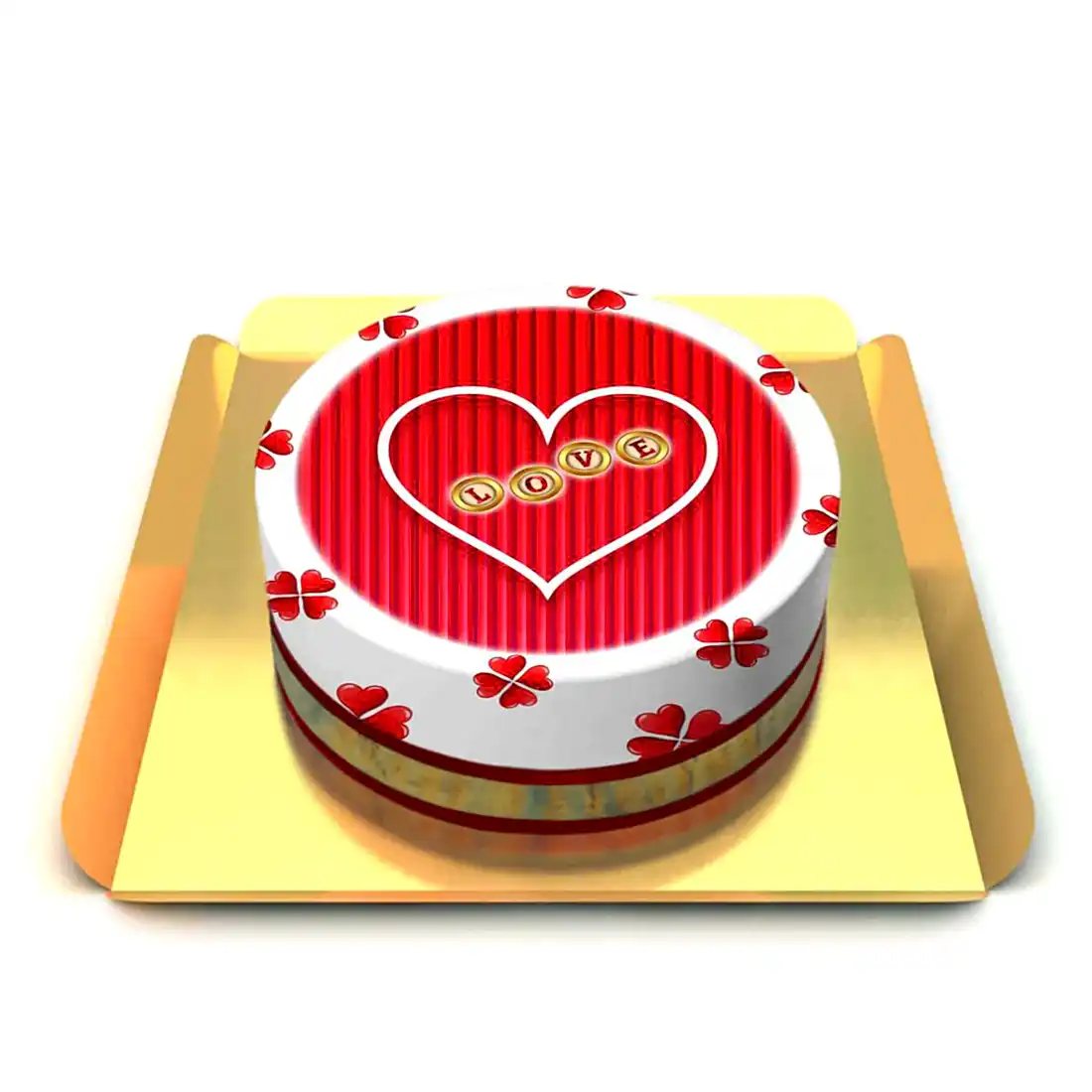 Love Yazılı Pasta