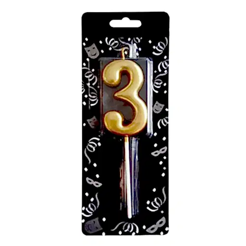 3 Rakamlı Gold Mum