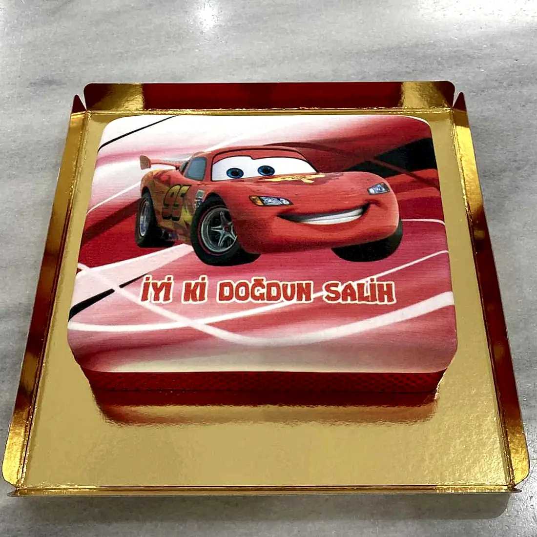 Şimşek Mcqueen Cars Pastası
