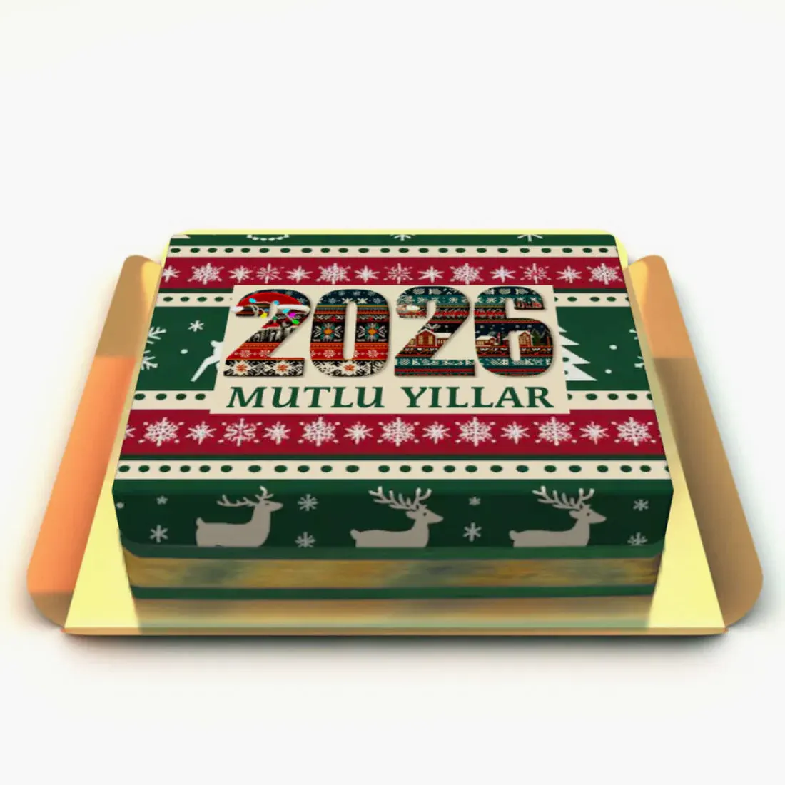 Yılbaşı Temalı Pasta
