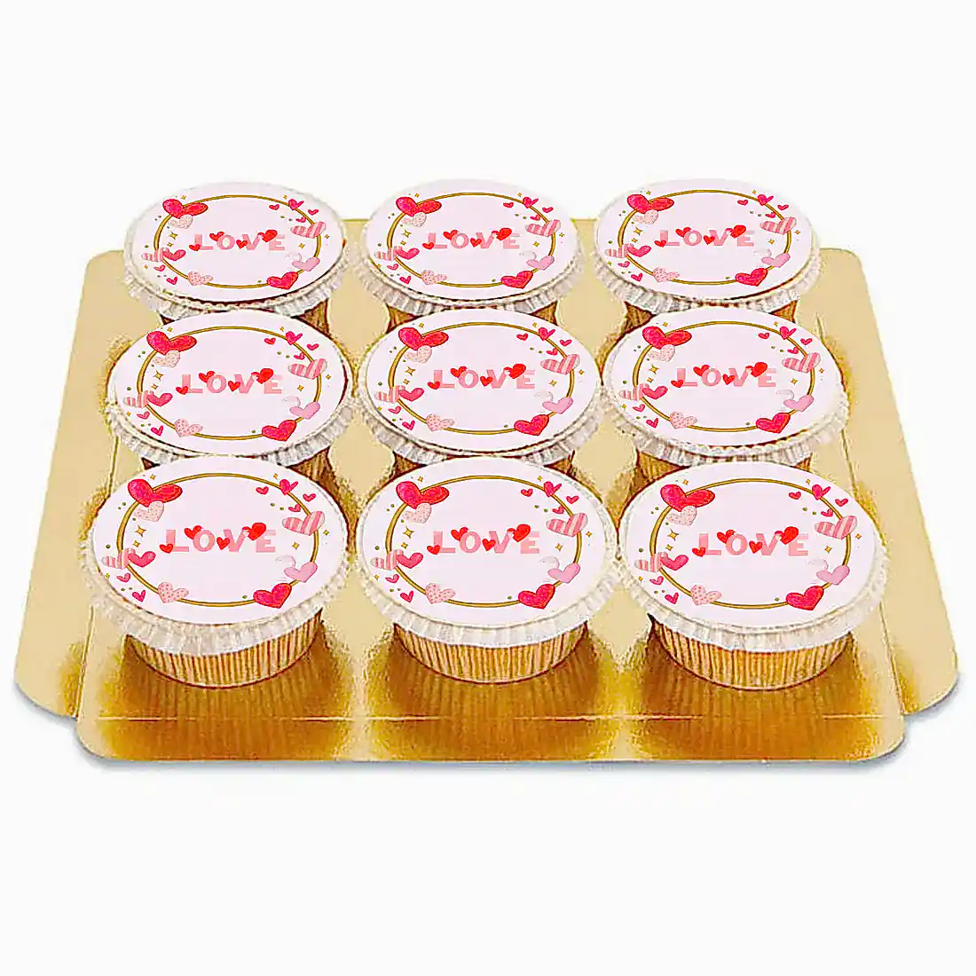 Love Yazılı Cupcake