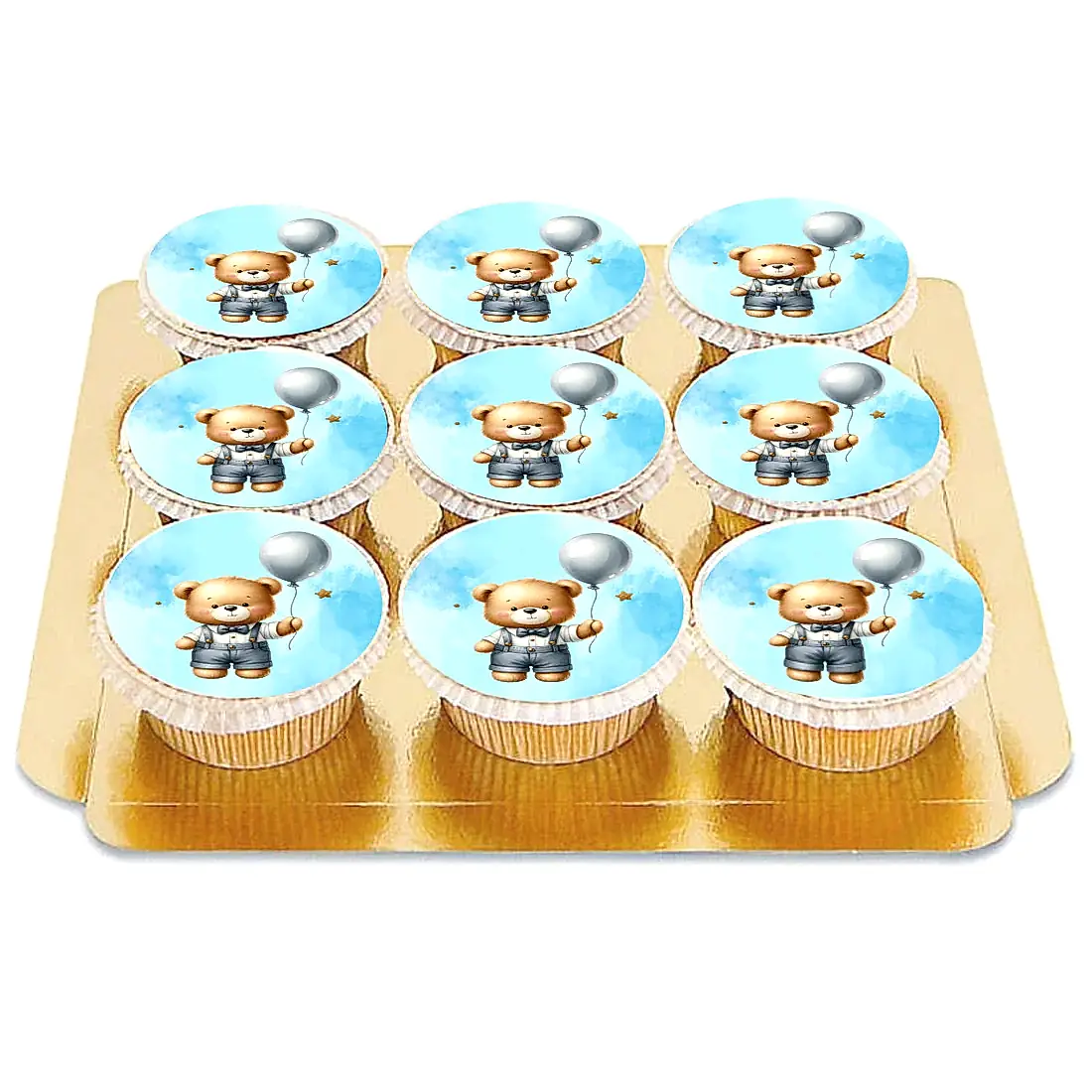 Erkek Bebek Ayıcıklı Cupcake