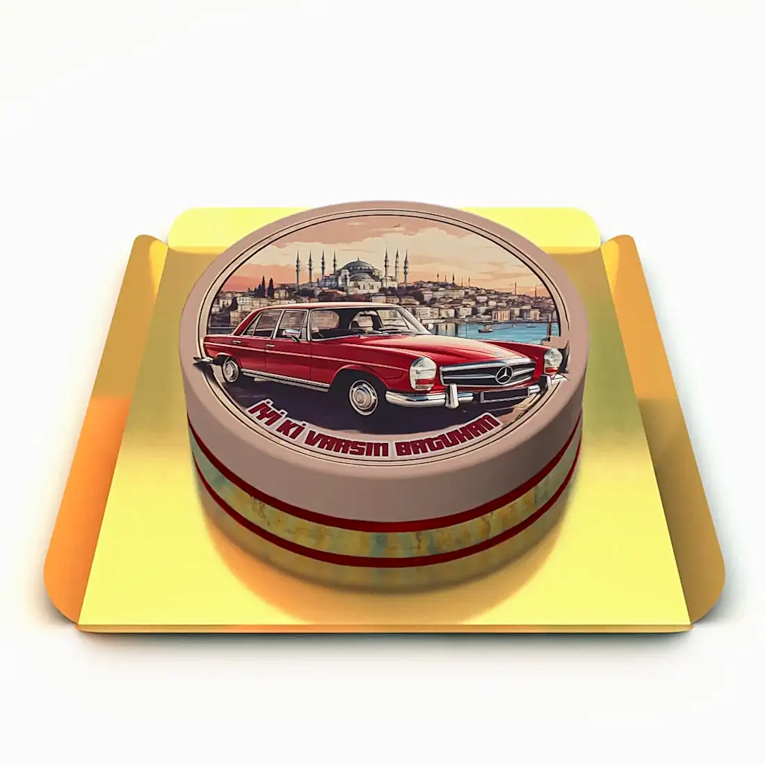 Nostaljik Mercedes Araba Pastası