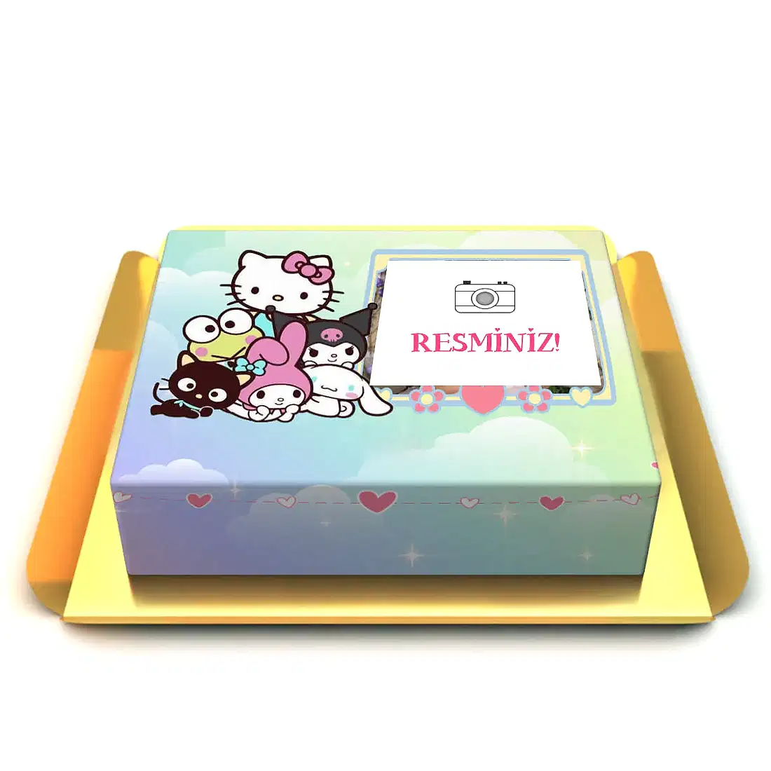 Fotoğraflı Kuromi Hello Kitty Pasta