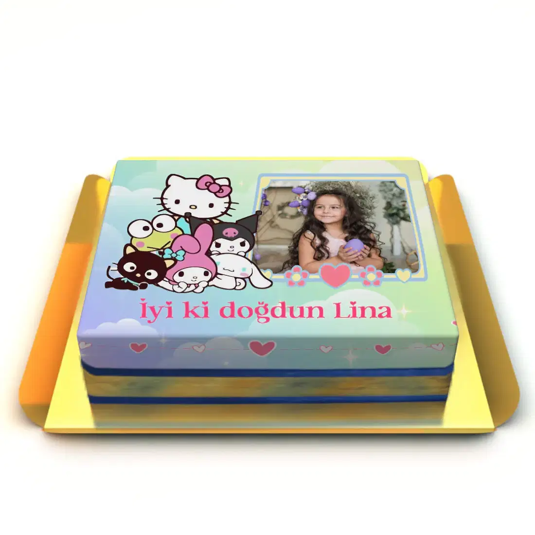 Fotoğraflı Kuromi Hello Kitty Pasta