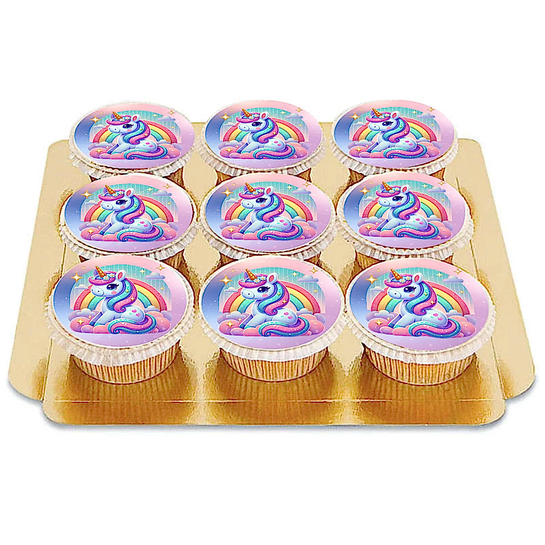 Unicorn Resimli Cupcake