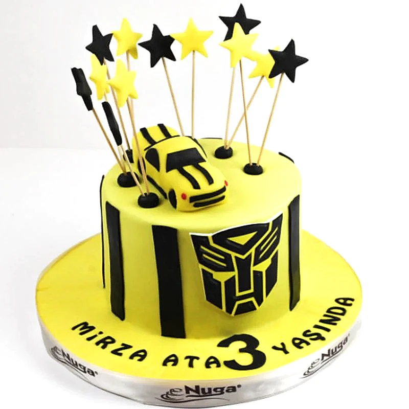 Transformers Mask Doğum Günü Pasta