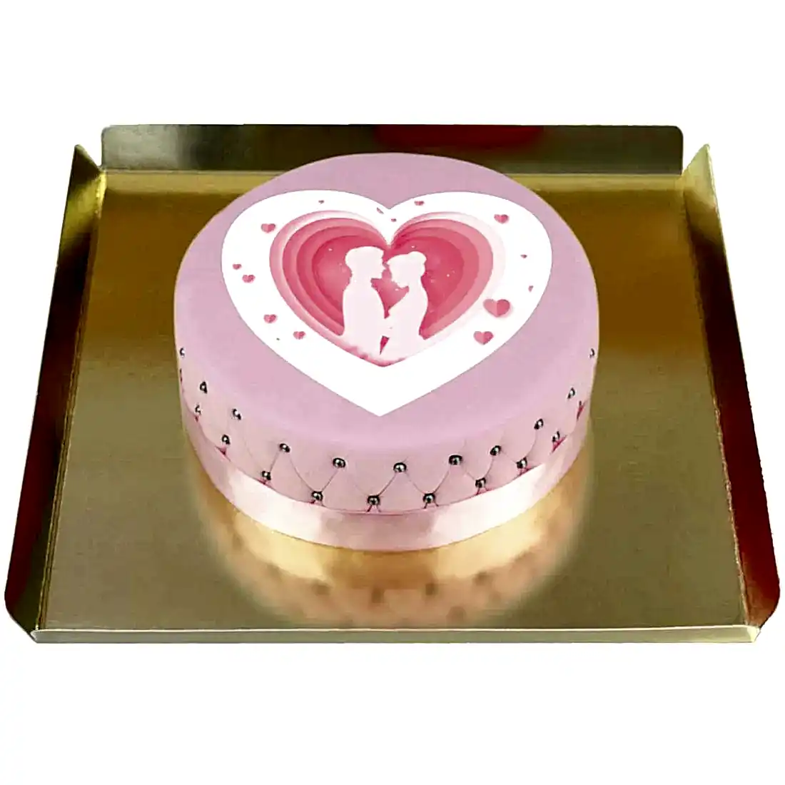 Pembe Deluxe Sevgiliye Butik Pasta