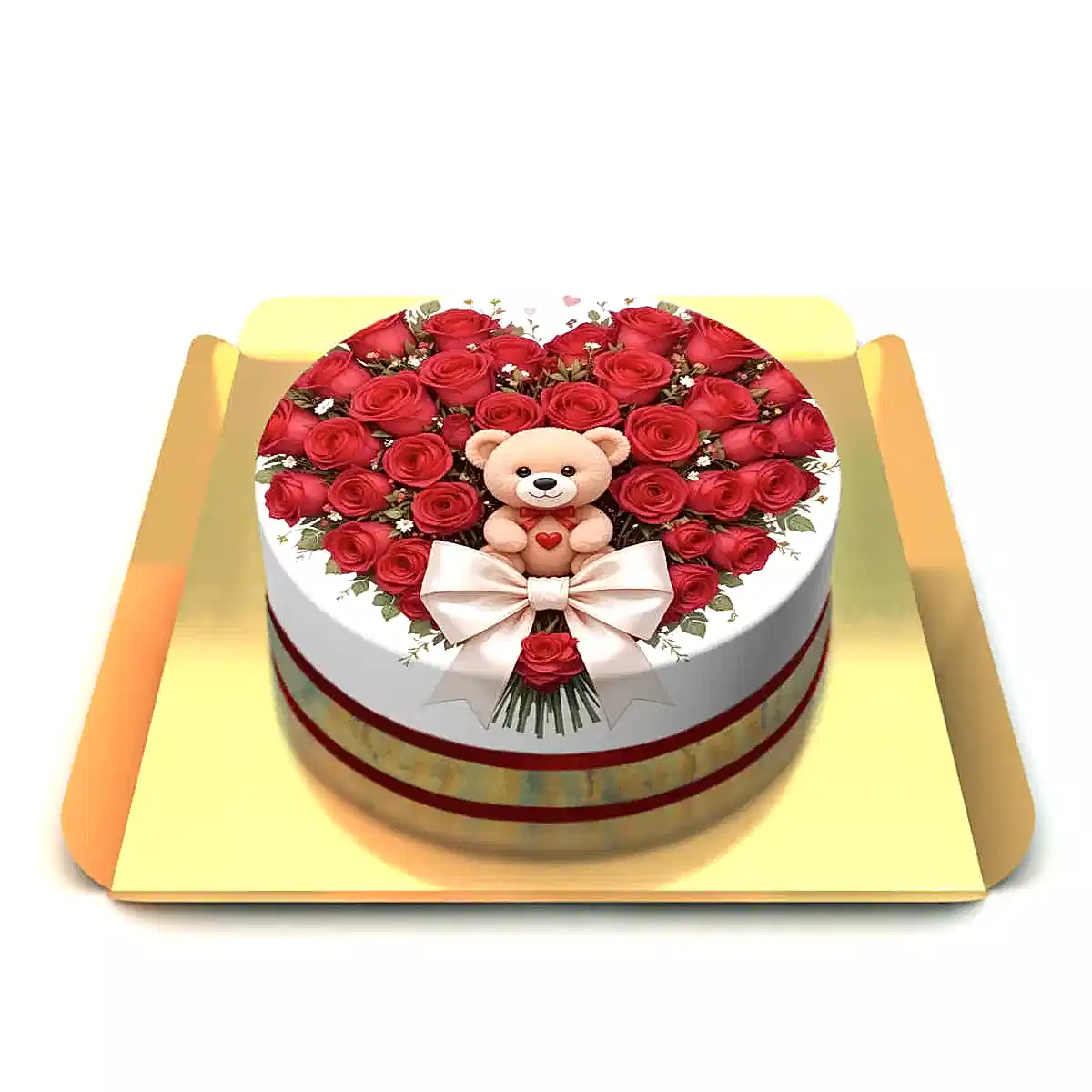 Ayıcıklı Romantik Pasta