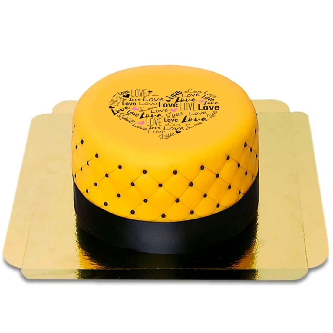 Sarı Deluxe Doğum Günü Butik Pasta