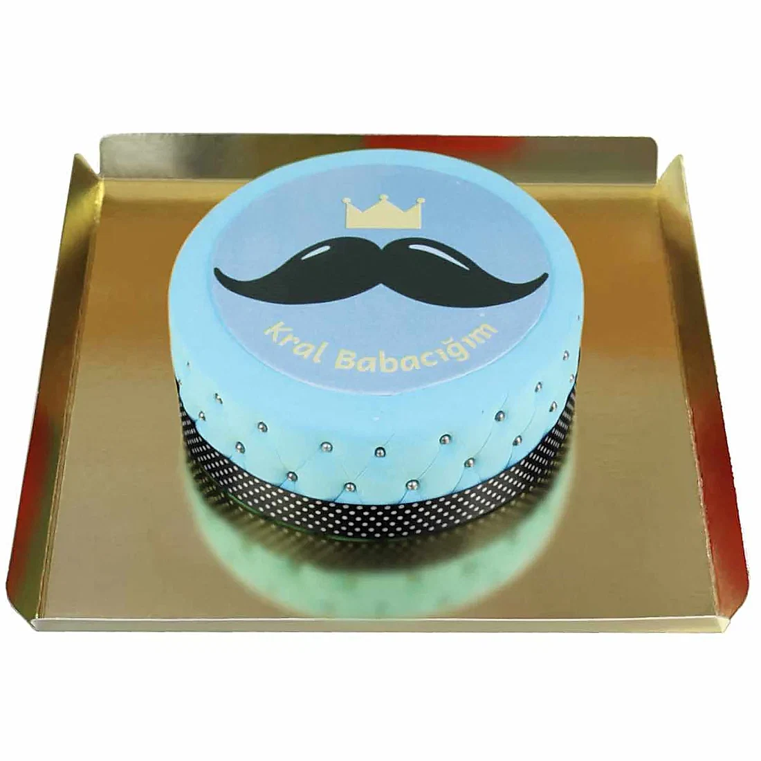 Mavi Deluxe Kral Babam Doğum Günü Pastası
