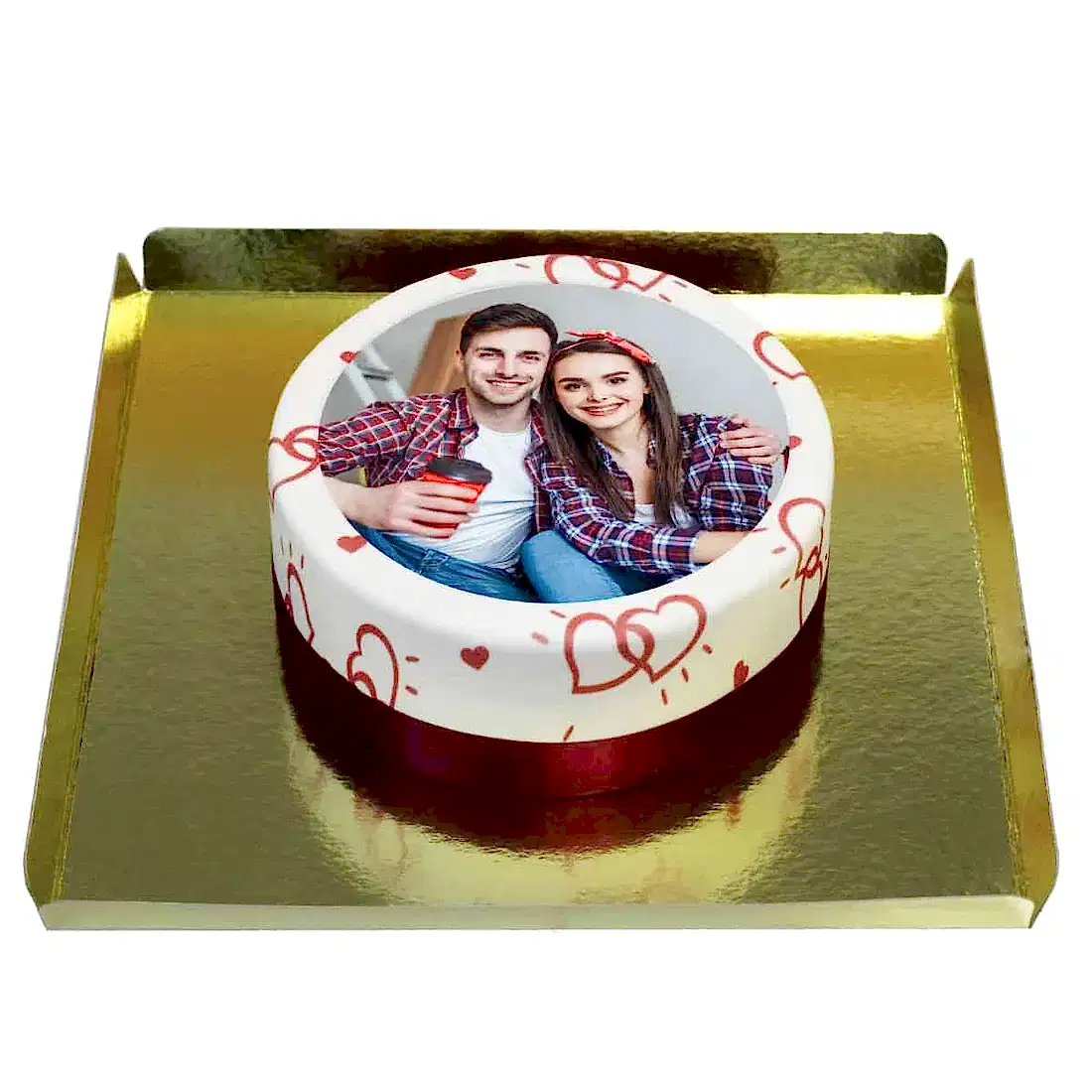 Resimli kalpli pasta