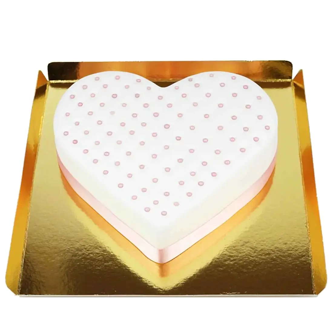 Pembe Kurdele Deluxe Kalp Pasta