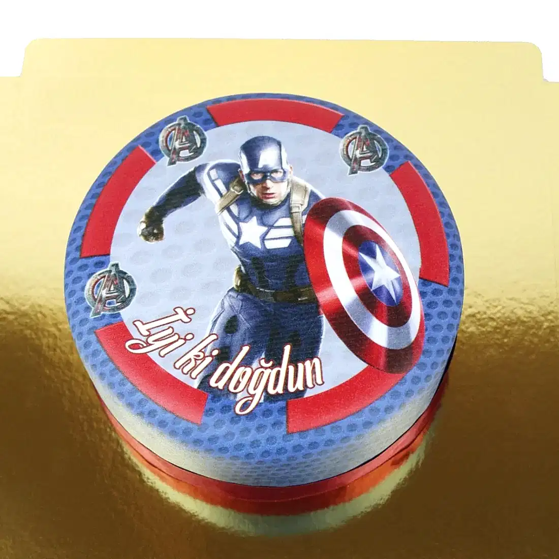 Kaptan Amerika Doğum Günü Pastası