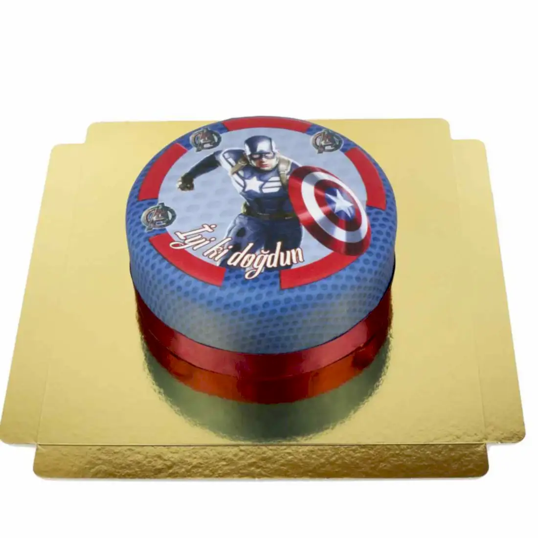Kaptan Amerika Doğum Günü Pastası