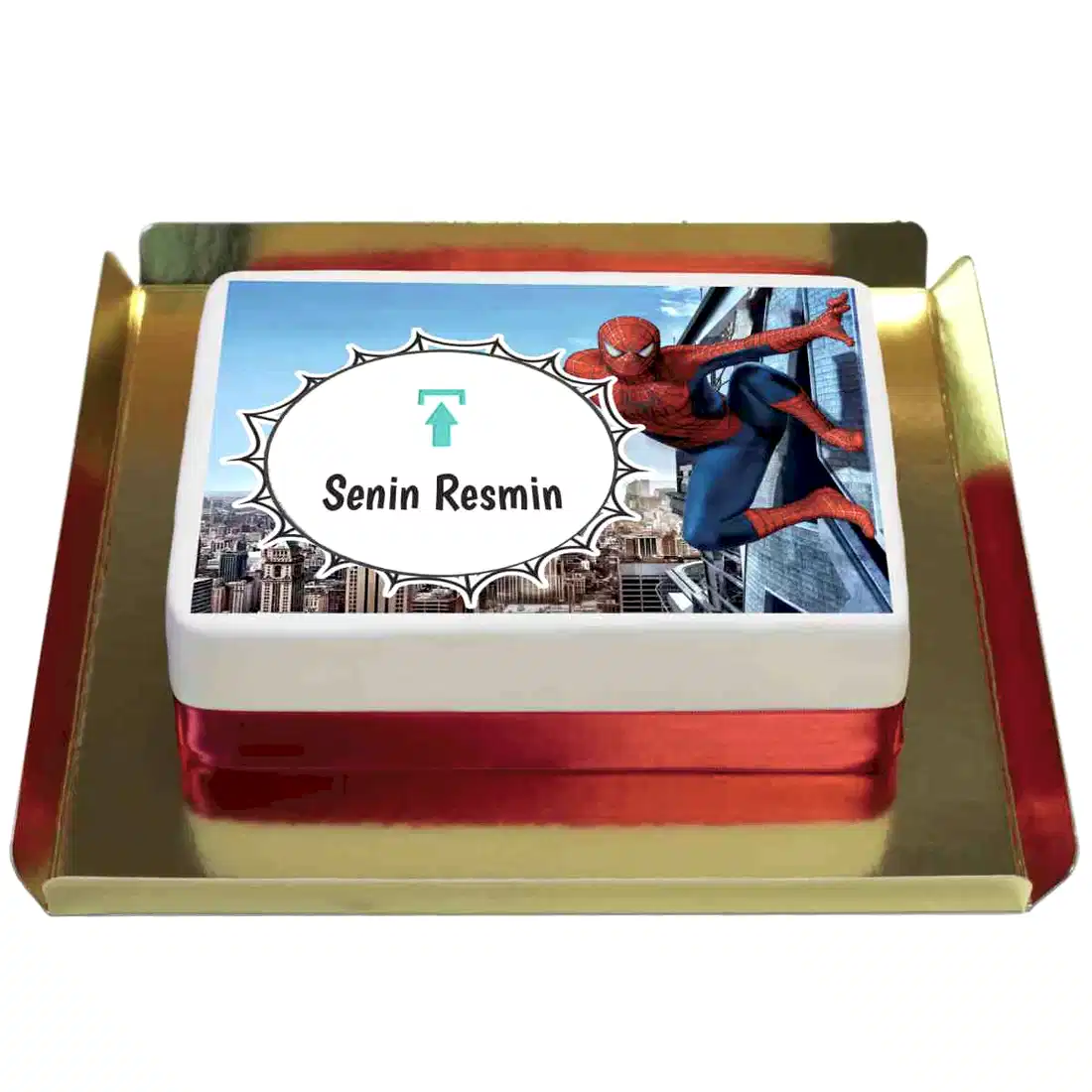 Spiderman Doğum Günü Resimli Pasta