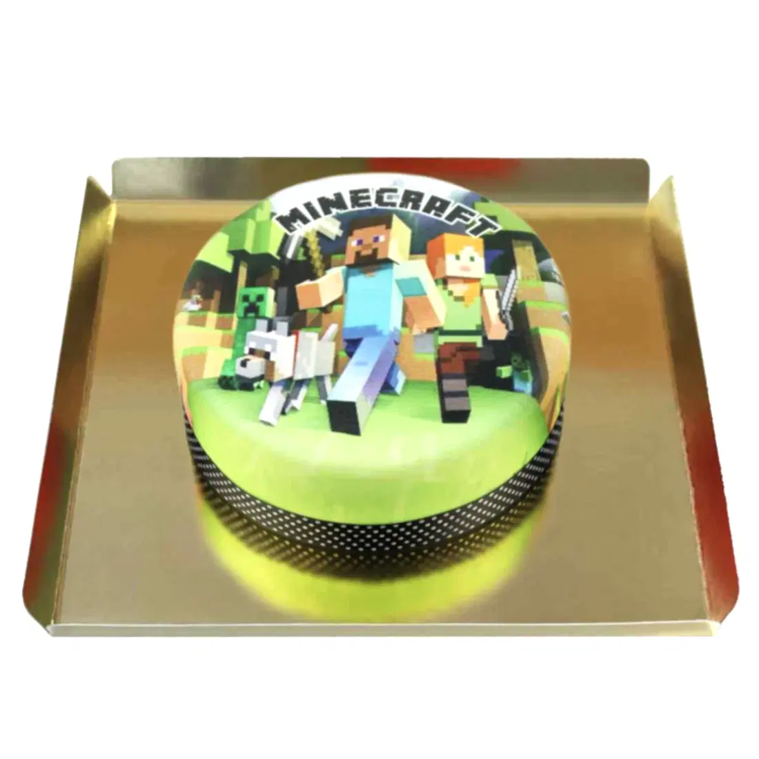 Minecraft Doğum Günü Baskılı Pasta